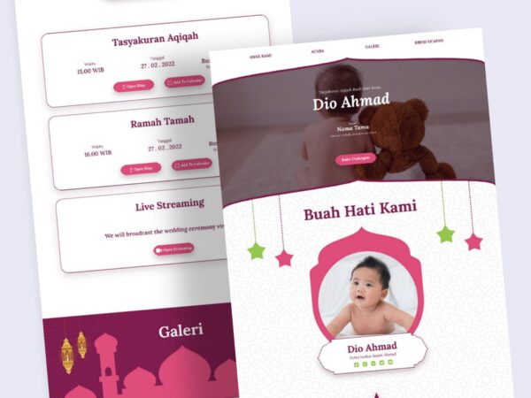 Undangan Digital Tema Aqiqah 1