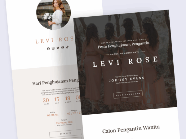 Undangan Digital Tema Bachelorette 1