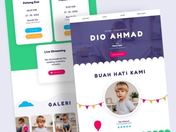 Undangan Digital Tema Birthday 1