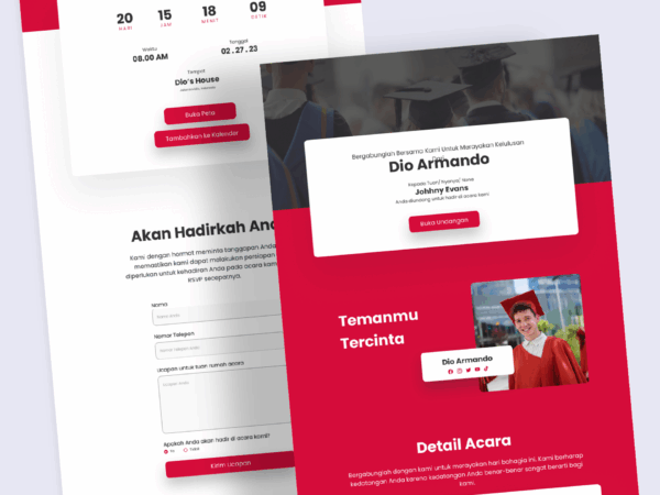 Undangan Digital Tema Graduation 2