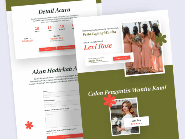 Undangan Digital Tema Wedding Shower 1